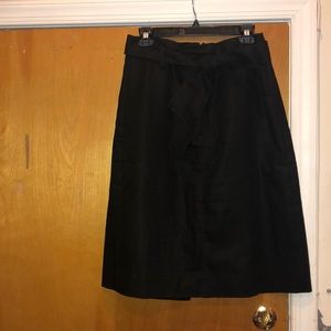 J. Crew A-Line black cotton skirt, size 10
